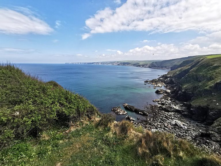 Looking north towards Tintagel from Welshman’s Quarry